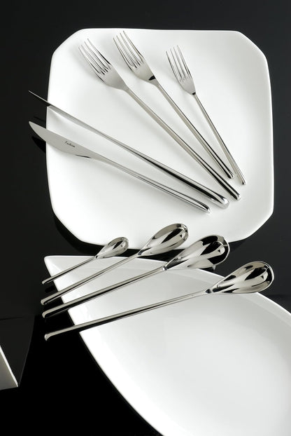 FORTESSA Dragonfly 18/10 Stainless Steel Flatware, 20 Piece Place Setting With Table Knives, Forks
