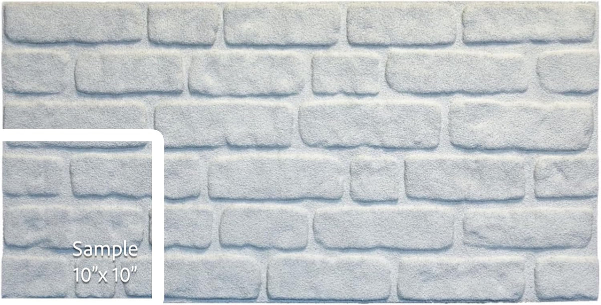 Dundee Deco 3D Wall Panels Faux Brick - Cladding White Stone Look Wall Paneling, Styrofoam, Sample