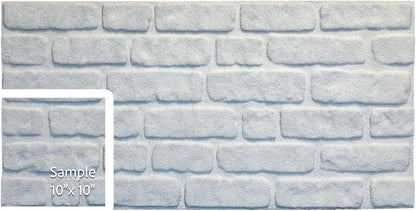 Dundee Deco 3D Wall Panels Faux Brick - Cladding White Stone Look Wall Paneling, Styrofoam, Sample