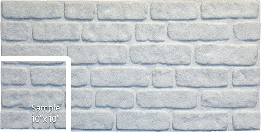 Dundee Deco 3D Wall Panels Faux Brick - Cladding White Stone Look Wall Paneling, Styrofoam, Sample