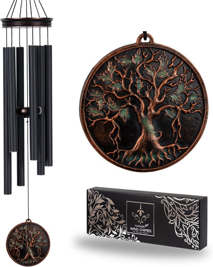 Vanquer Large Wind Chimes for Outside Deep Tone - 34'' Wind Chimes Outdoor Clearance, Tree of Life