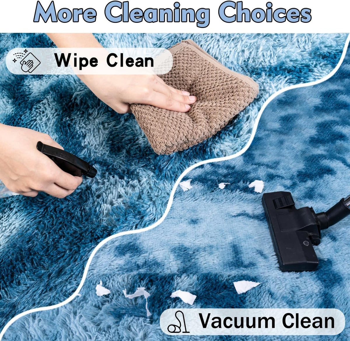 Rezutan Soft Rug for Living Room Bedroom Large Comfy Modern Shaggy Fuzzy for Kids, Plush Indoor