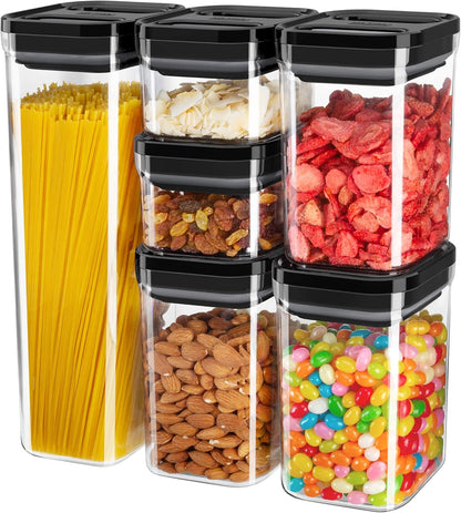 MR.SIGA 6 Piece Airtight Food Storage Container Set, BPA Free Kitchen Pantry Organization