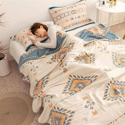 Spring Blankets Cotton Throw Blanket 60''x 80'' Muslin Blanket for Couch Bed Chair,Cozy Soft Bed