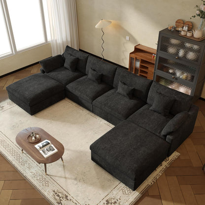 JACH U-Shaped Sectional Couches for Living Room, Cloud Sectional Couch with Deep Seat, 155.9"