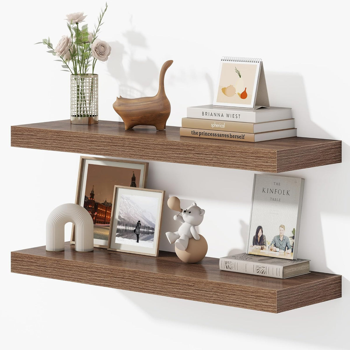 Dreamland 32 Inches Floating Shelves for Wall, 9.3" Deep Long Floating Shelves Set of 2, Large