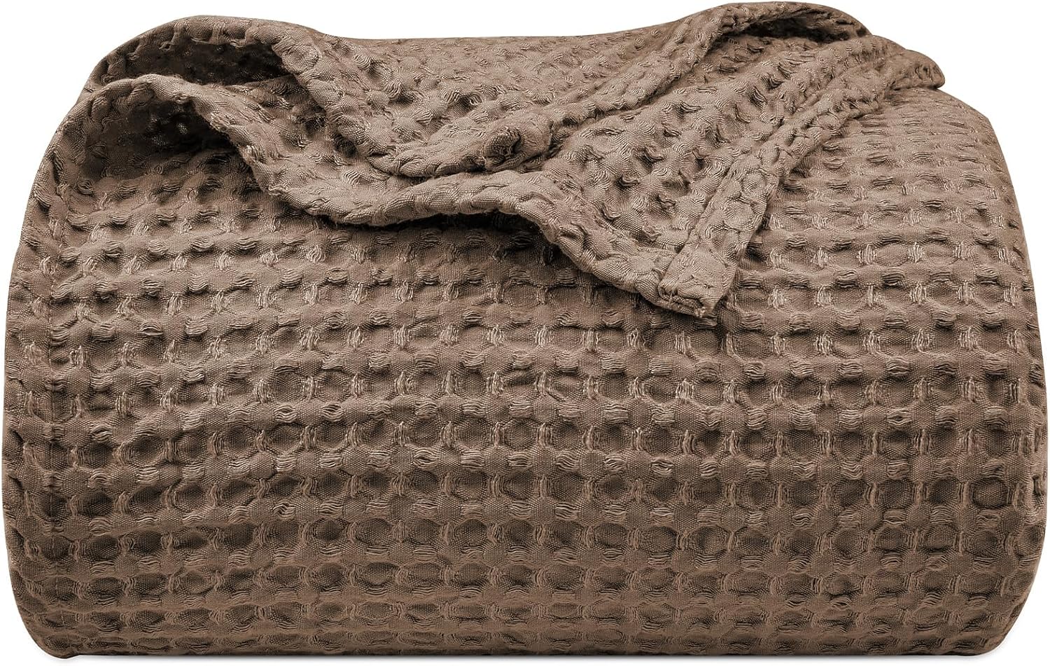 PHF Ultra Soft Waffle Weave Blanket Twin Size 66"x 90"- Washed Lightweight Breathable Cozy Woven