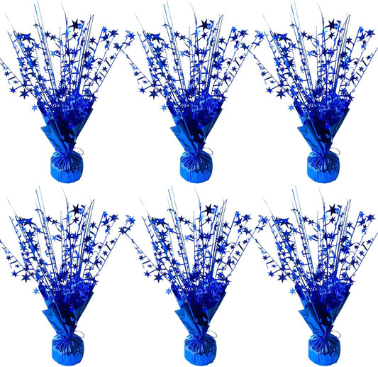 6 Pack Metallic Foil Spray Centerpiece Star Table Decoration Burst Table Centerpieces for Birthday