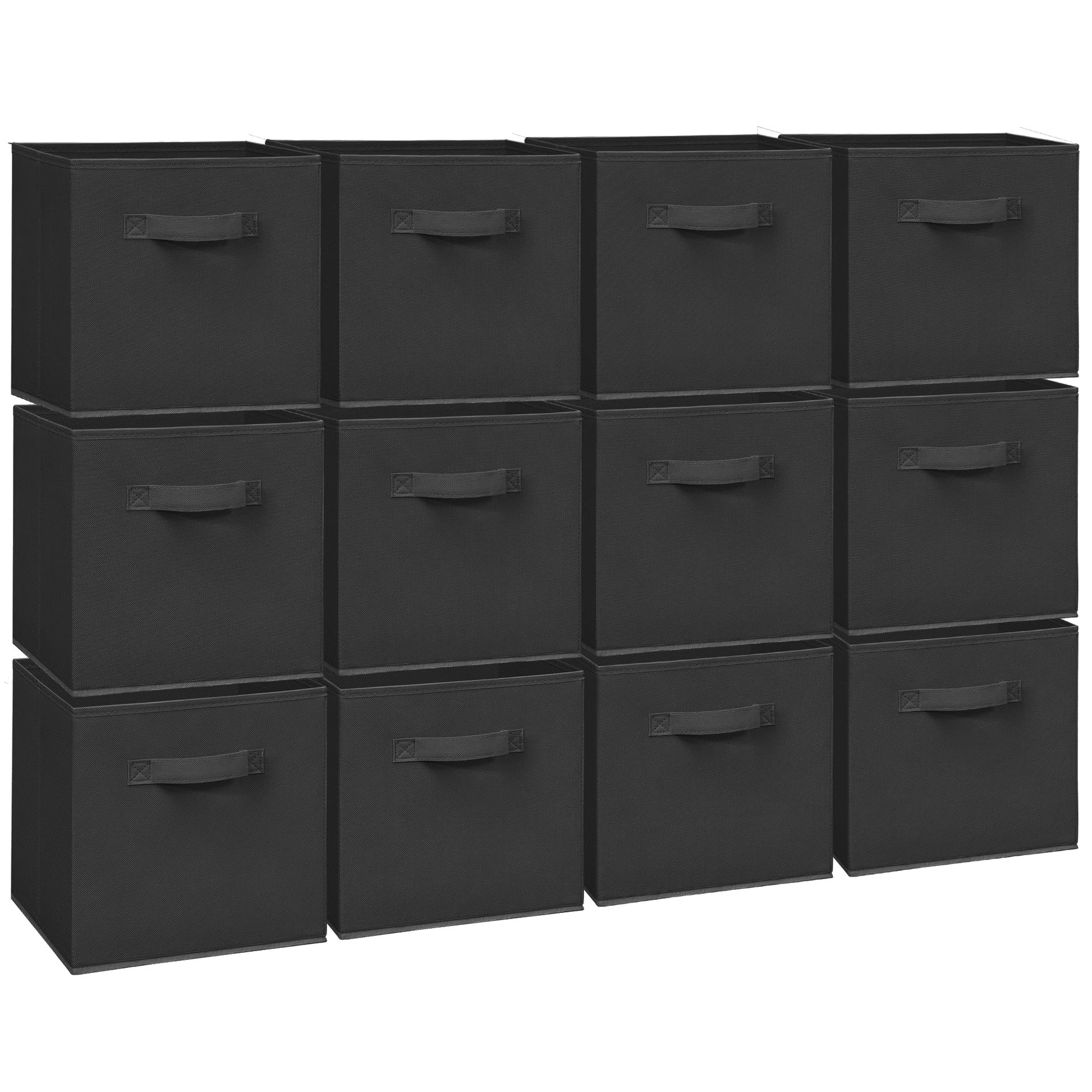 STORAGEIDEAS 11 Inch Fabric Storage Cubes, Sturdy Foldable Storage Bins, Heavy Duty Cube Organizer