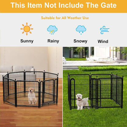 Garden Fence 40 Inch 14 Panels Without Gate, Total 31 Ft(L) Garden Fence for Yard and Dog, Black