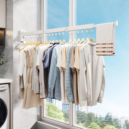 Clothes Drying Rack,Laundry Drying Rack Wall Mount, Wall Mounted Clothes