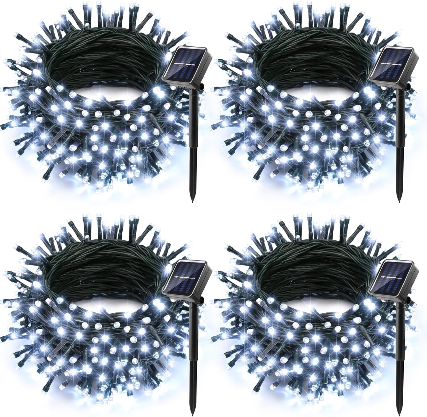 Joomer Solar Christmas Lights Outdoor 4 Pack Total 156FT 400LED 8 Lighting Modes Solar String