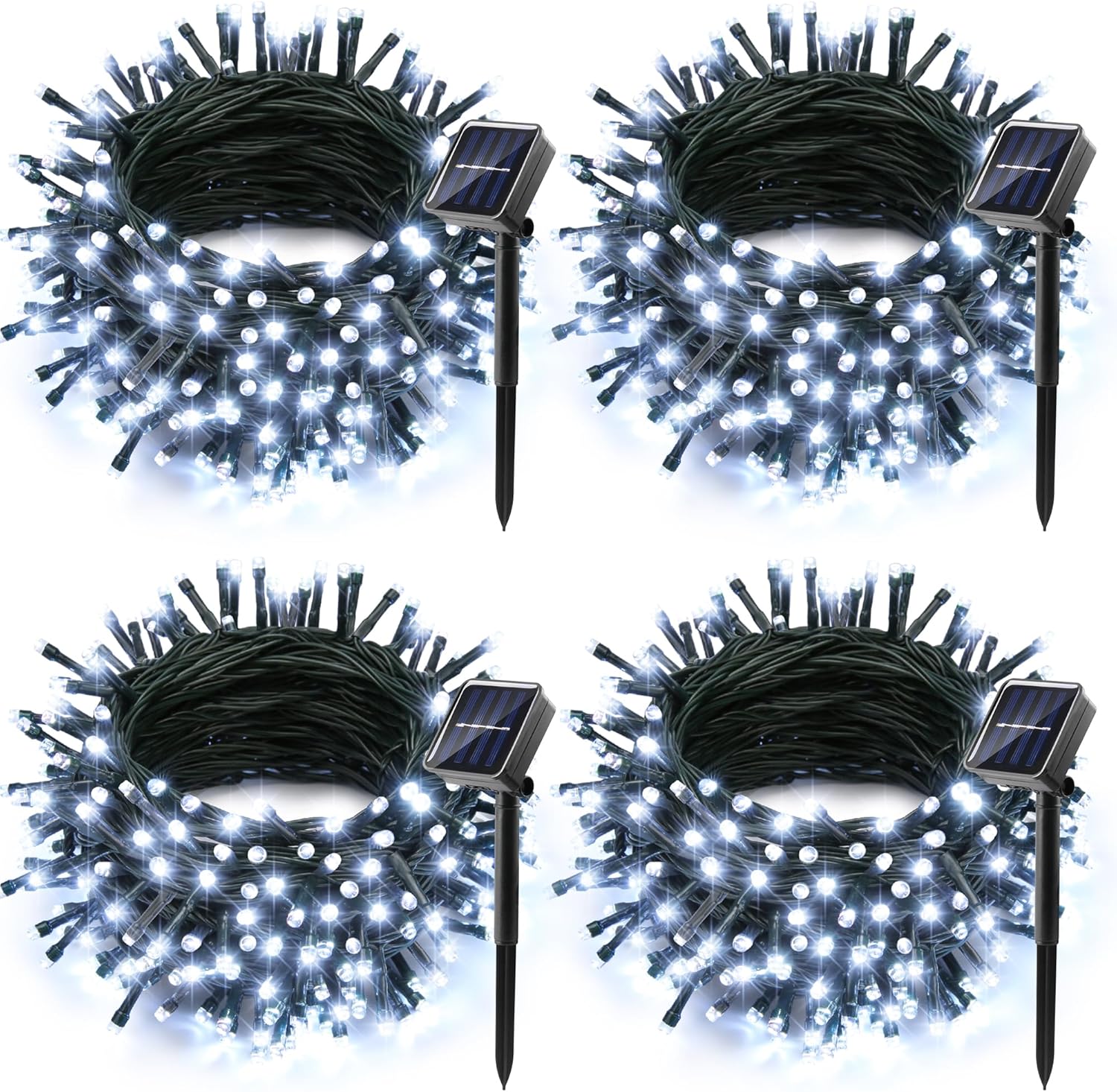 Joomer Solar Christmas Lights Outdoor 4 Pack Total 156FT 400LED 8 Lighting Modes Solar String