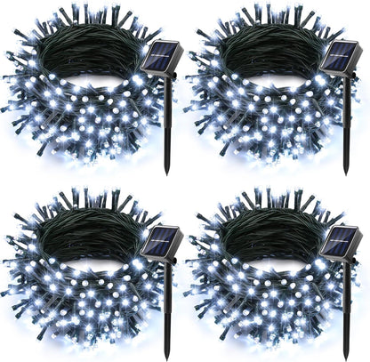 Joomer Solar Christmas Lights Outdoor 4 Pack Total 156FT 400LED 8 Lighting Modes Solar String