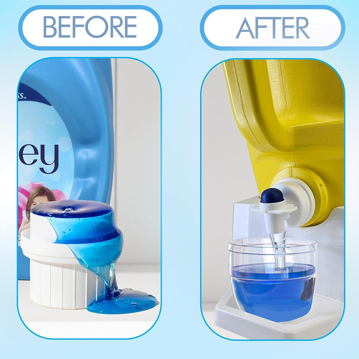 TidyFriend 3 Pack Laundry Detergent Dispenser with Tray & Strap, Laundry Soap Dispenser with