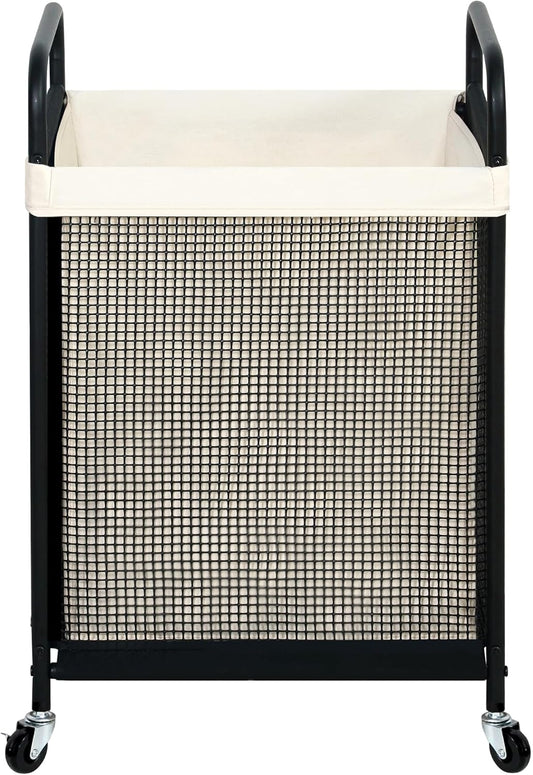 STO STO Laundry Hamper, 90L Rolling Laundry Sorter Cart with Removable and Washable Liner Bag