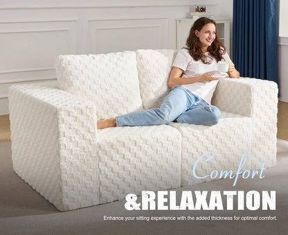 Modular Sectional Sofa 2 Seater Loveseat Modular Couch with Deep Seat Memory Foam Cloud Chair with