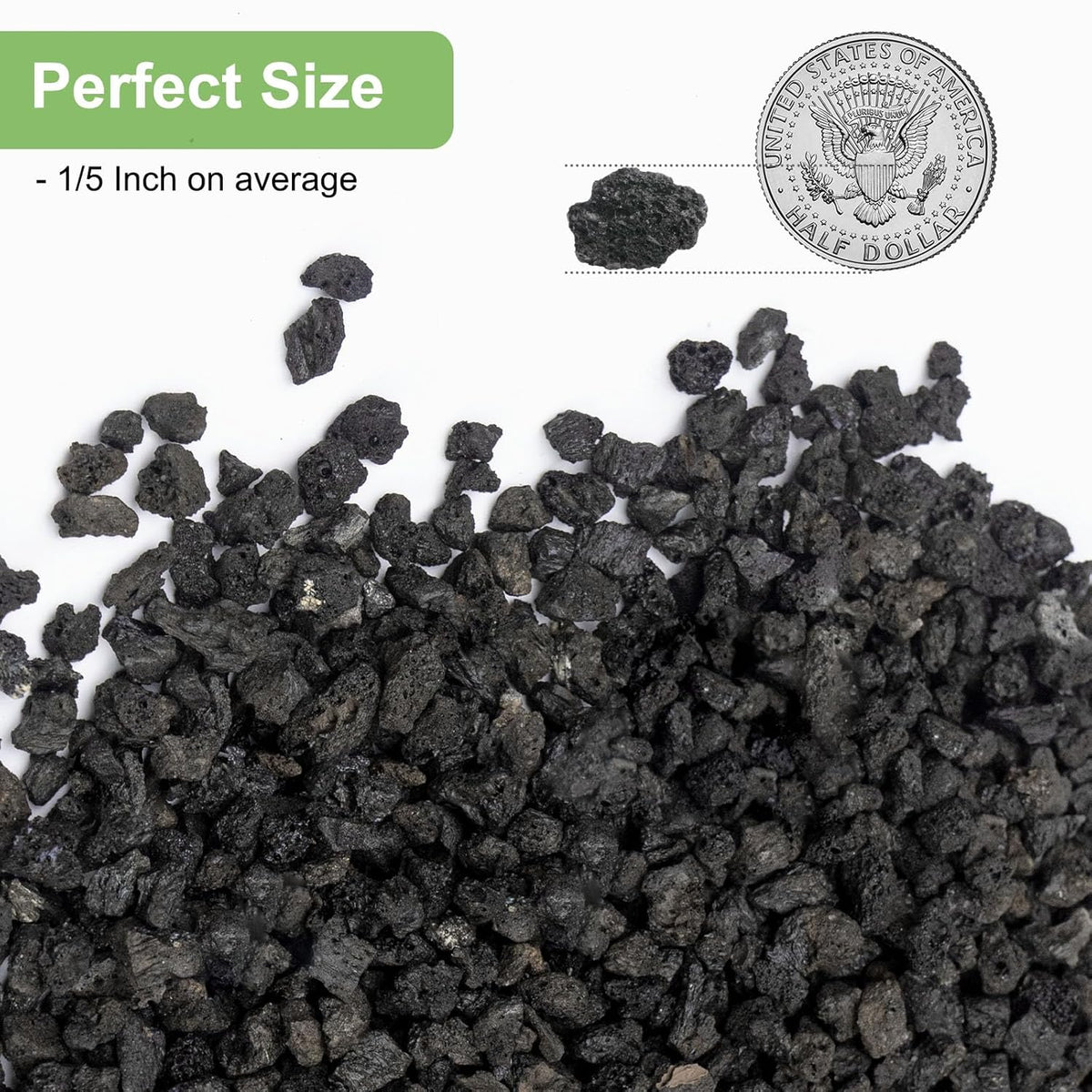 5 lbs Pebbles for Indoor Plants, Succulent, Cactus, 1/5 Inch Small Lava Rock for Plants Drainage