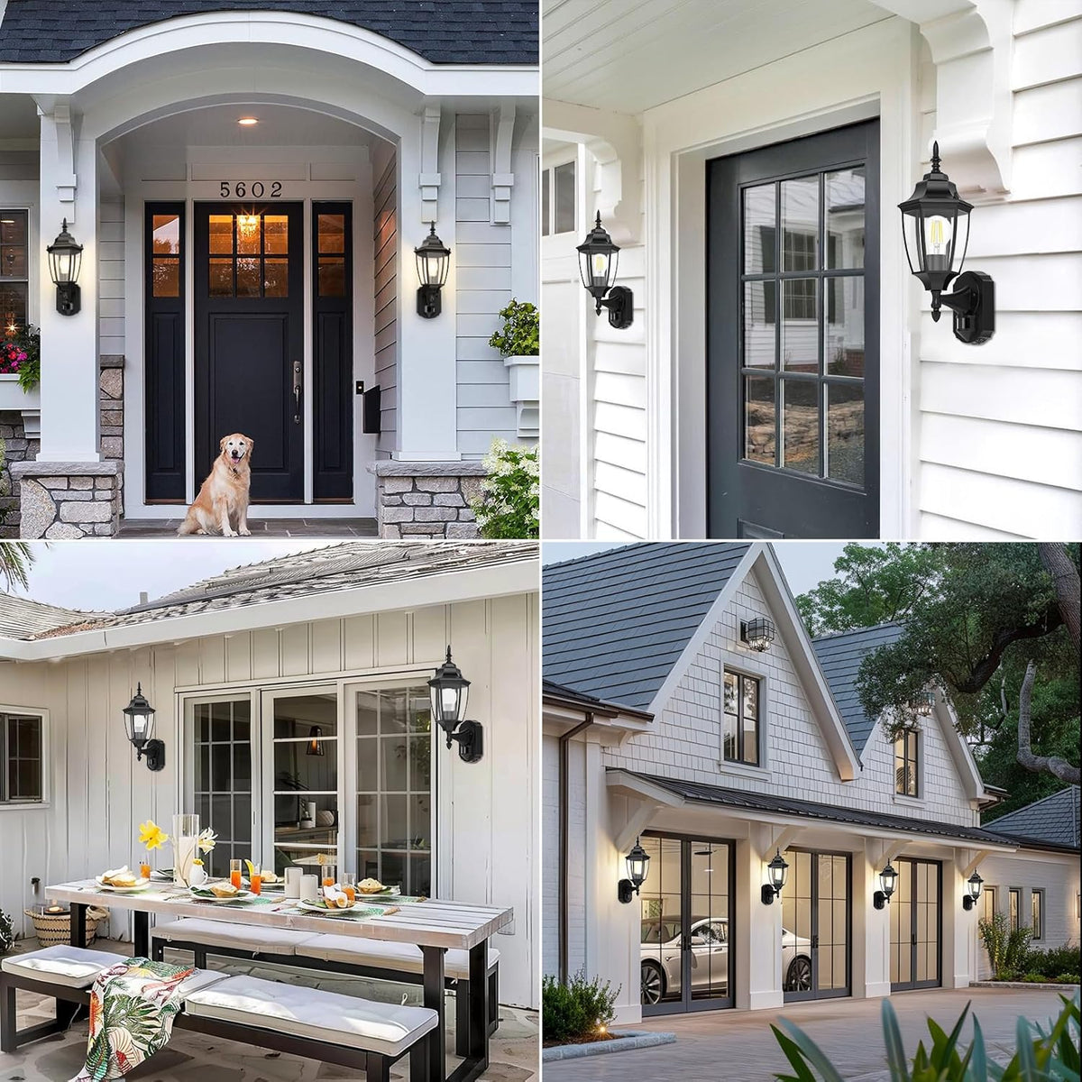 Lamomo Motion Sensor Outdoor Lights, Dusk to Dawn Outdoor Lighting, Exterior Aluminum Waterproof