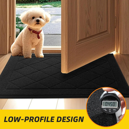 JSEI Dirt Trapper Door Mat 36"x60", Non-Slip Washable Entryway Mats, Dog Door Mat, Stain Resistant