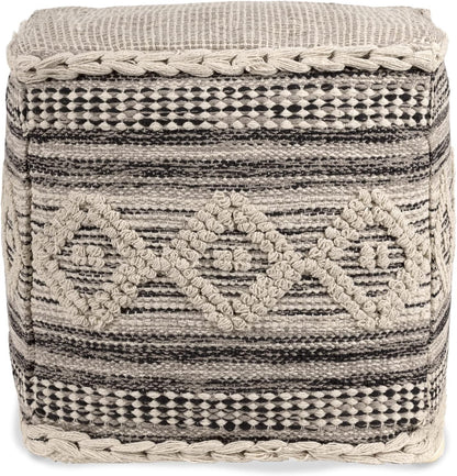 REDEARTH · Tufted Pouf Ottoman with Filler Textured Storage Cube Bean Bag Pouffe Footrest for