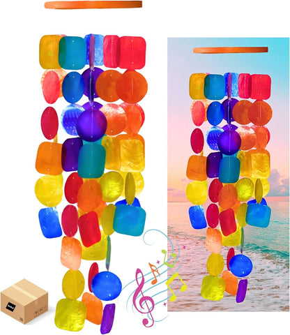 Bellaa 22890 Wind Chimes Outdoor, Garden Decorations, Musical, Indoor/Outside Windchimes, Beach