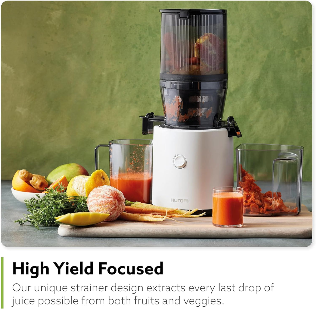 Hurom H320 Cold Press Juicer Machine, Easy to Clean Masticating Slow Juicer, Coarse Strainers