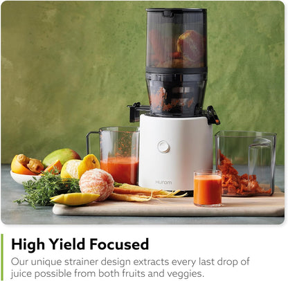 Hurom H320 Cold Press Juicer Machine, Easy to Clean Masticating Slow Juicer, Coarse Strainers