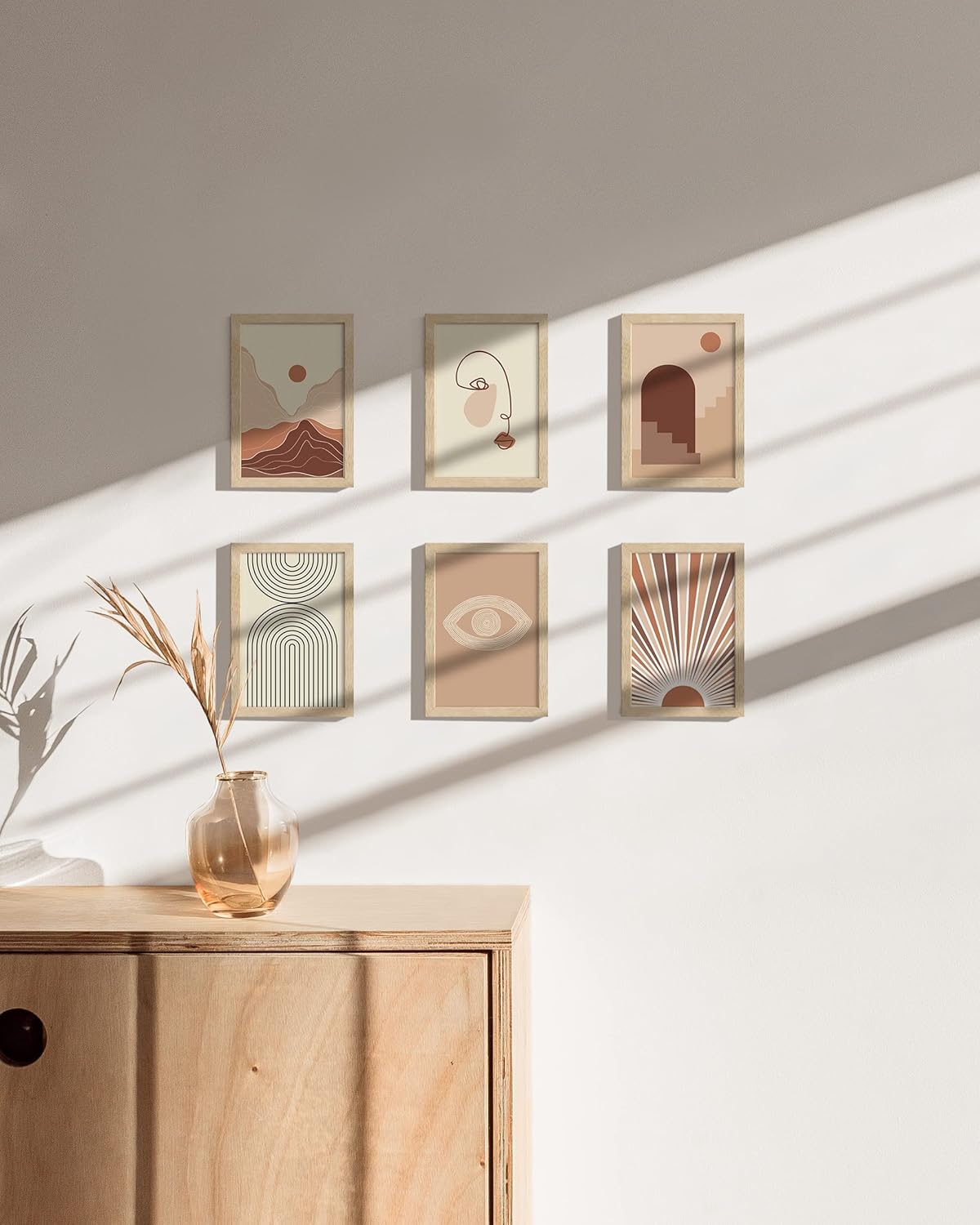 Haus and Hues 4x6 Natural Oak Wood Photo Frame Set of 25 - Mini Picture Frames Bulk Gallery Set