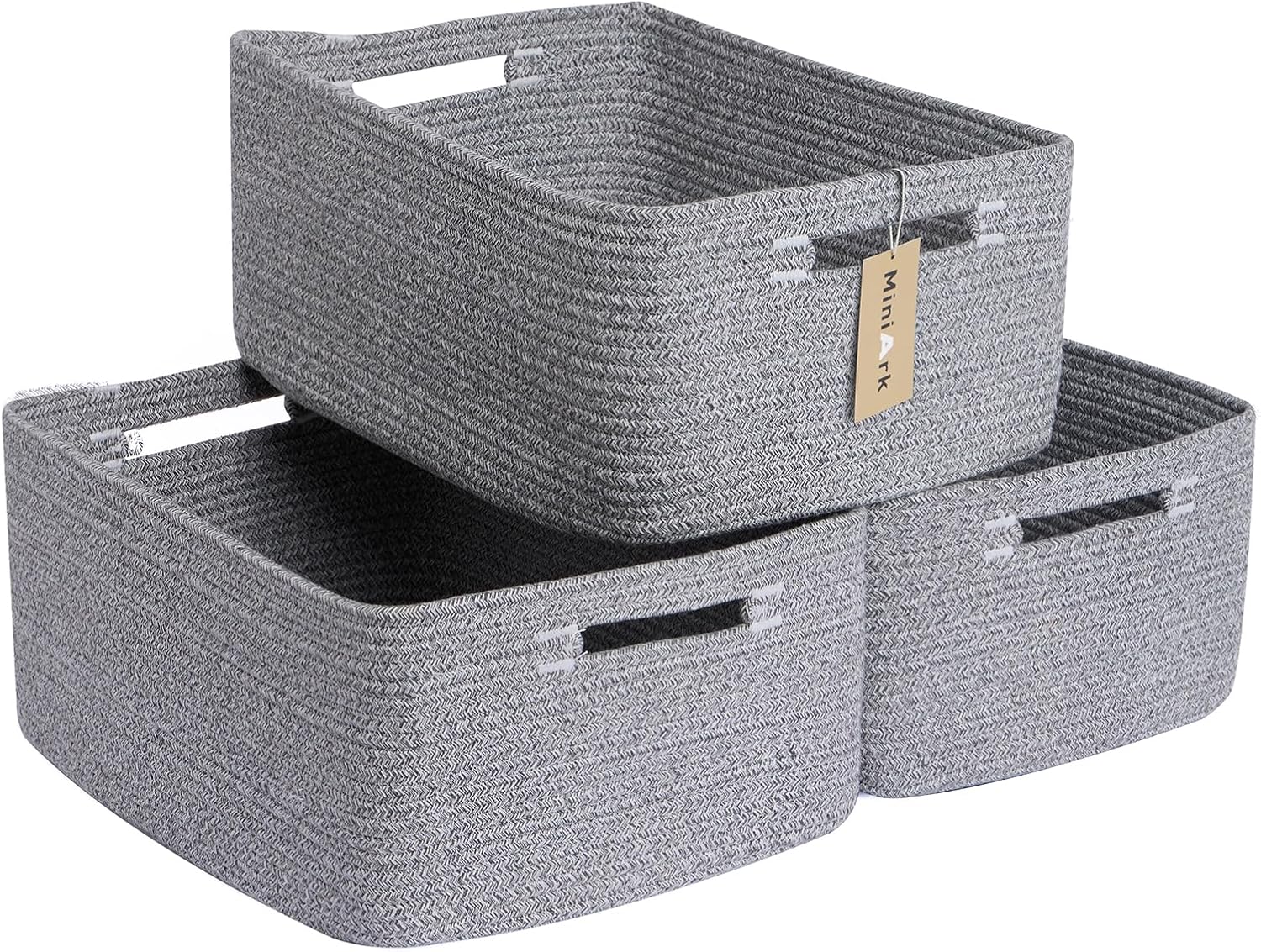Large Storage Baskets for Shelves, Closet Organizers Bins for Clothes Blanket Towels, Baby Nursery