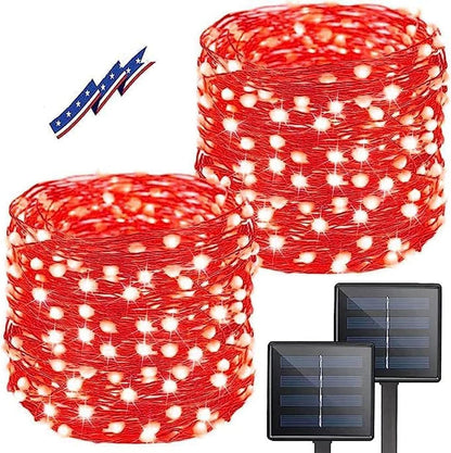 Solar String Lights Outdoor, 2-Pack Total 80FT 200 LED Solar Christmas Twinkle Lights Outside