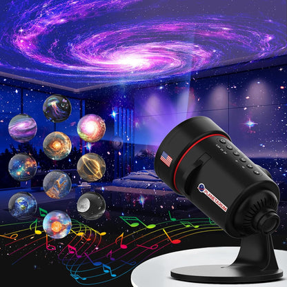 Galaxy Projector with White Noise Sound Machine 28 Soothing Sounds Memory Function Sleeping Timer