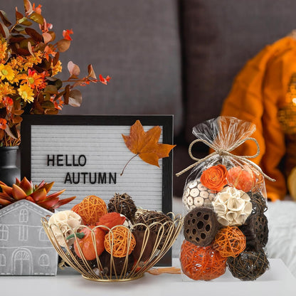 Riceshoot 2 Pack Decorative Balls Potpourri Bowl Filler Decor Natural Vase Bowl Filler Assorted