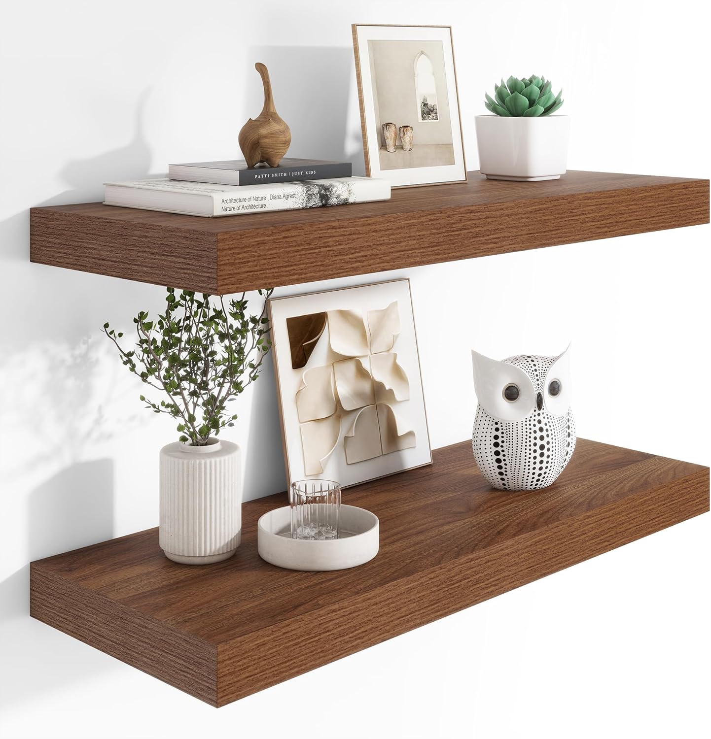 Heimlove 12" Deep Floating Shelves, 36 x 12 Inch Wall Mounted Long Floating Shelf with Invisible