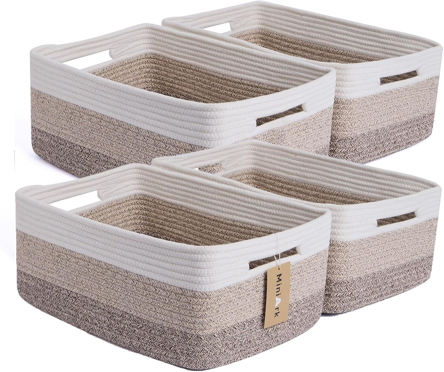 Large Storage Baskets for Organizing, Closet Shelf Baskets for Clothes Blanket Towels, Baby