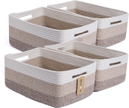 Large Storage Baskets for Organizing, Closet Shelf Baskets for Clothes Blanket Towels, Baby