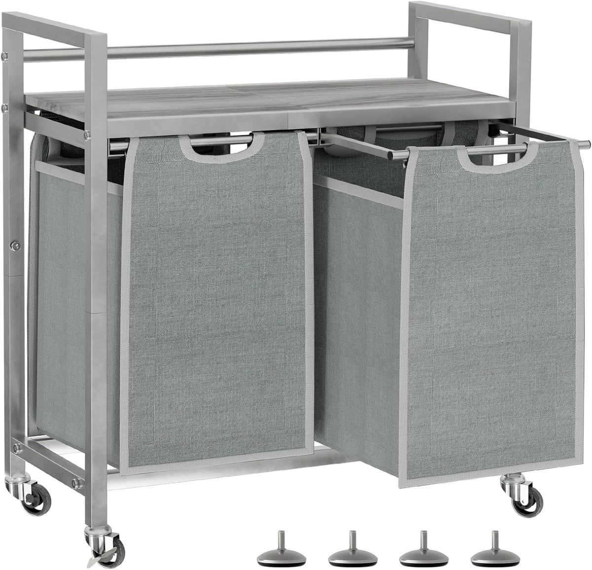 Laundry Hamper, Laundry Basket, Laundry Sorter with 3 Removable Bags, Clothes Basket with 3