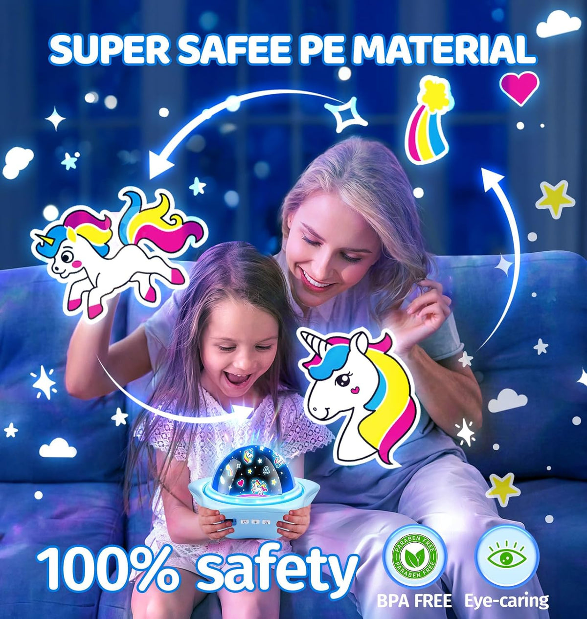Onefire Star Projector Light Up Toys, Glow In The Dark Stars for Ceiling Projection Kids