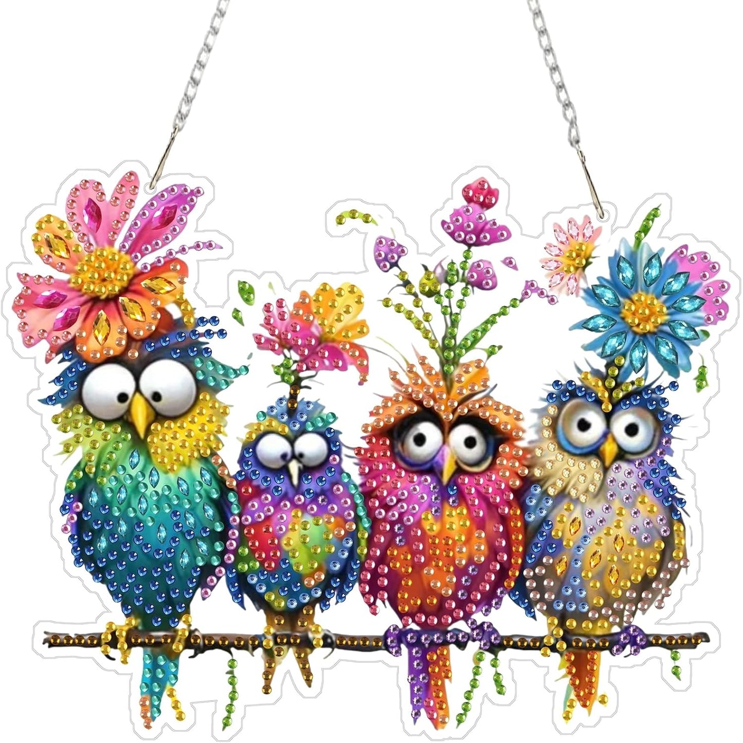 Diamond Art Kit for Adult, 5D Diamond Art Painting Window Pendants Home Garden Wall Hanging Kits