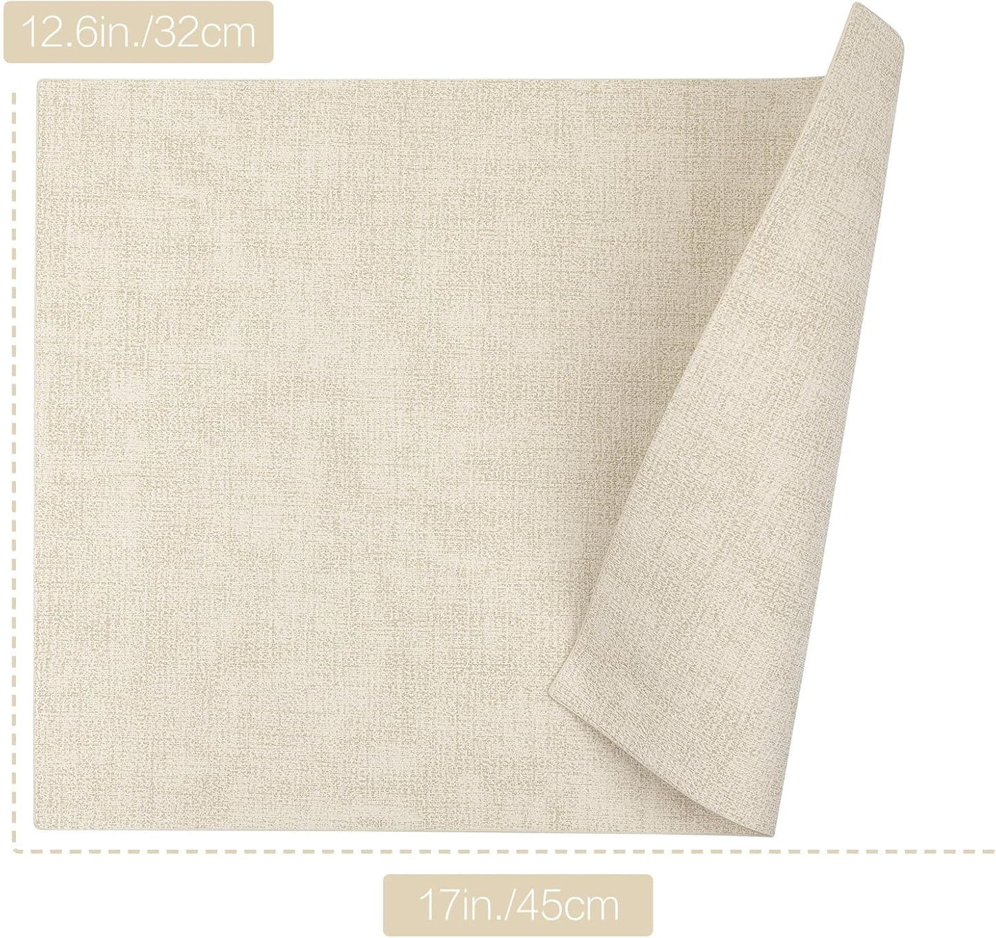 SUEH DESIGN Faux Leather Placemats Set of 6, Wipeable Place Mats Heat Resistant Table Mats
