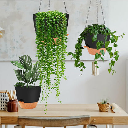 GARDIFE Hanging Planter, 10 inch Hanging planters for Indoor. Outdoor Plants, Self Watering Plant