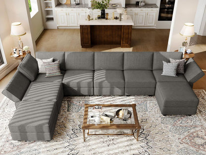 Belffin Modular Sectional Sleeper Sofa Bed Convertible Sectional Couches for Living Room. Light