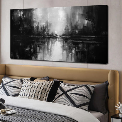 Large Abstract Canvas Wall Art for Living Room Large Size,Black and White Pictures Wall Art for