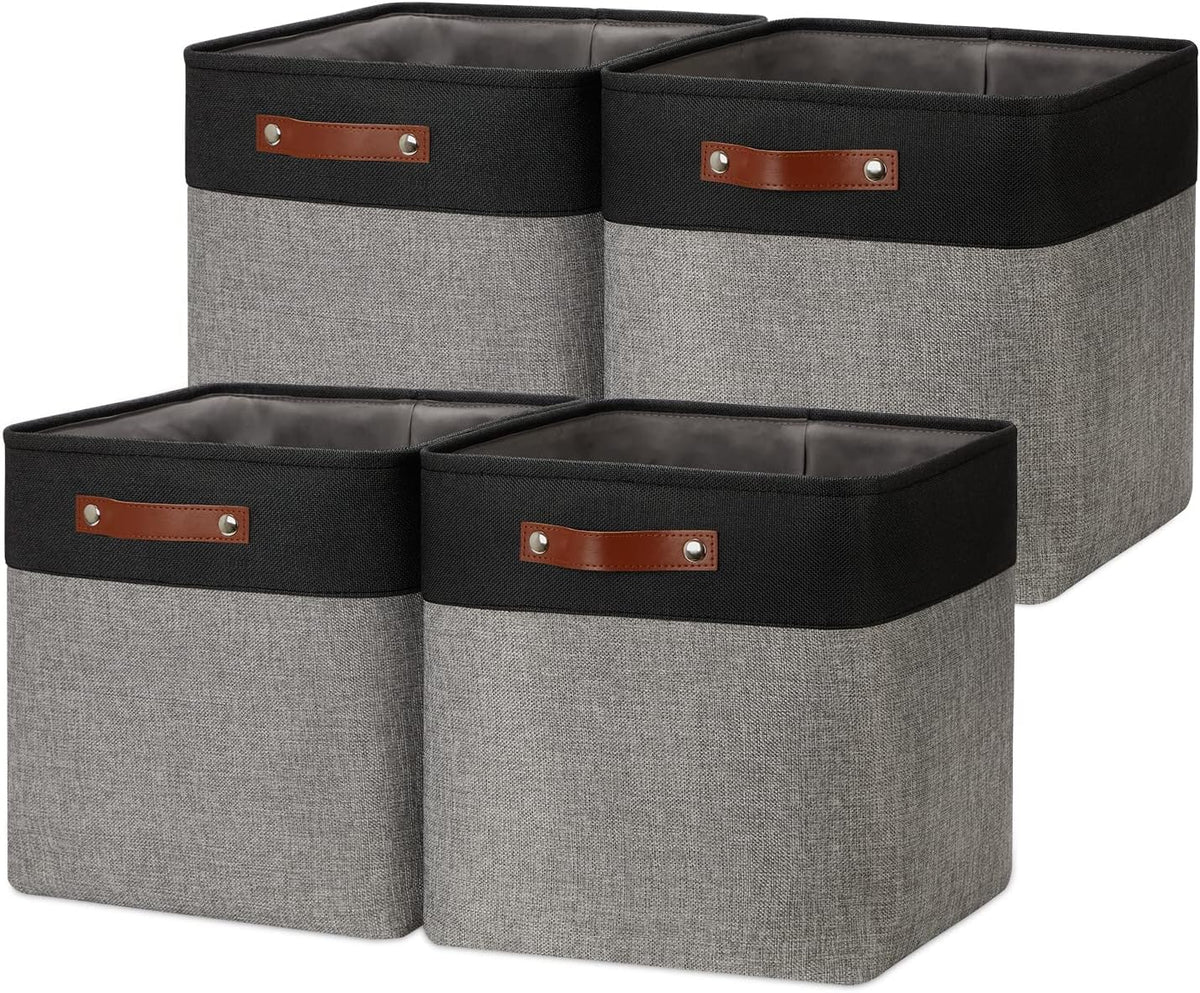 DULLEMELO Storage Bins for Organizing,Closet Storage Baskets for Gift Empty,Large Linen Canvas