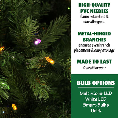 Fraser Hill Farm 9-Ft. Foxtail Pine Artificial Christmas Tree with Stand and No Lights, Unlit