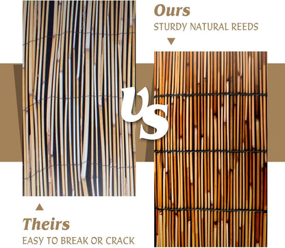 ZNCMRR Natural Bamboo Fencing 6 Feet High Privacy Fence Reed Fencing Rolls Screen Curtains for