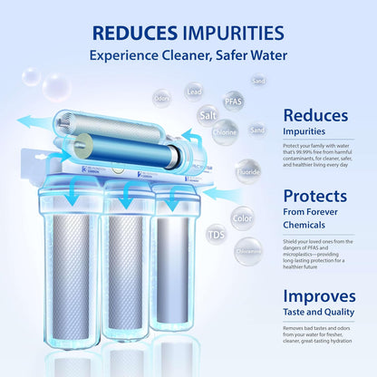 APEC Water Systems ROES-50 Essence Series Top Tier 5-Stage WQA Certified Ultra Safe Reverse Osmosis