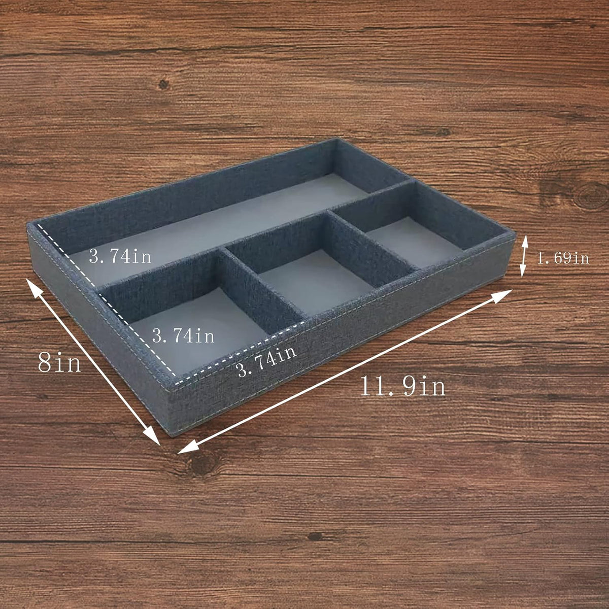 Desktop Storage Organizer, Bedside Table or Storage rack Leather Tray, Valet Tray, Dresser