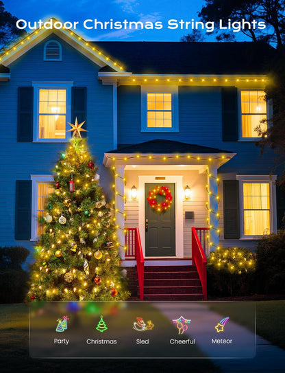 Brightown Solar Operated C6 Strawberry String Lights, 22.64ft 50 LEDs Warm White LED Christmas