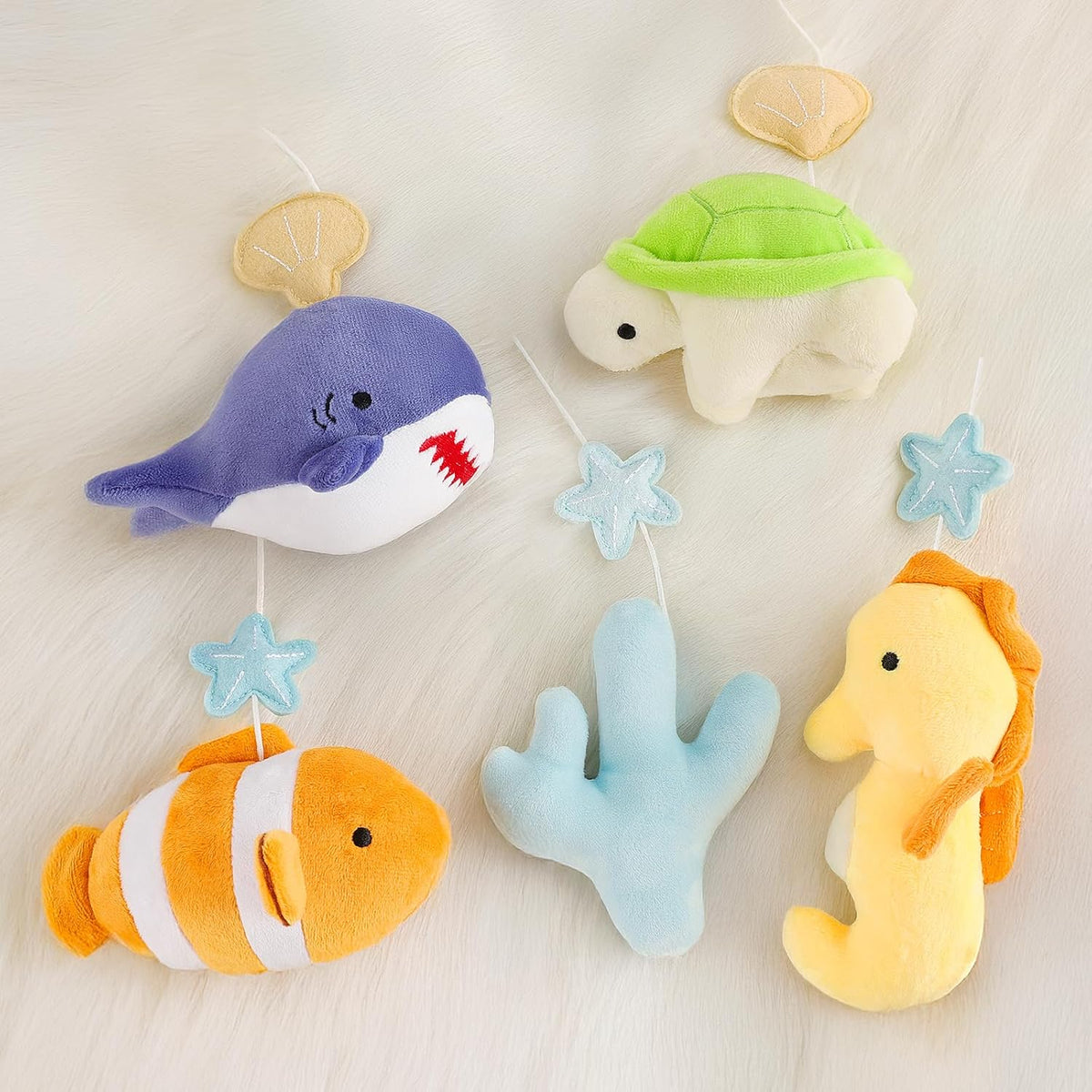 Ocean Animals Baby Crib Mobile - Musical Baby Mobile for Crib with 12 Lullabies for Boys & Girls
